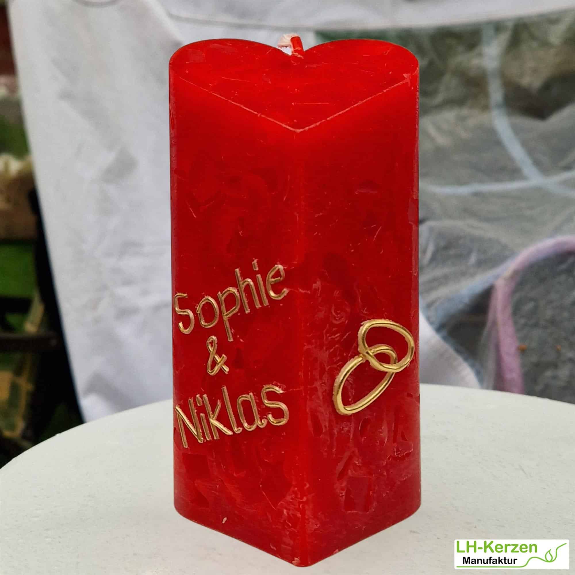 Kerzenbeschriftung Beschriftete Kerze